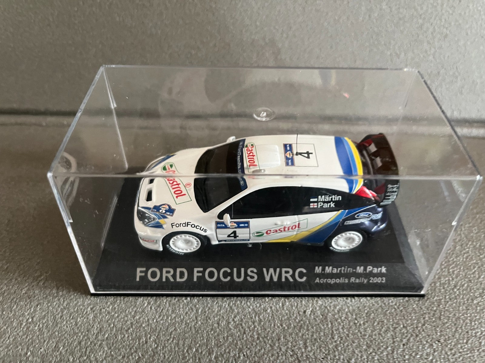 Voiture Miniature Ford Focus WRC Rallye Acropolis 2003 au 1/43