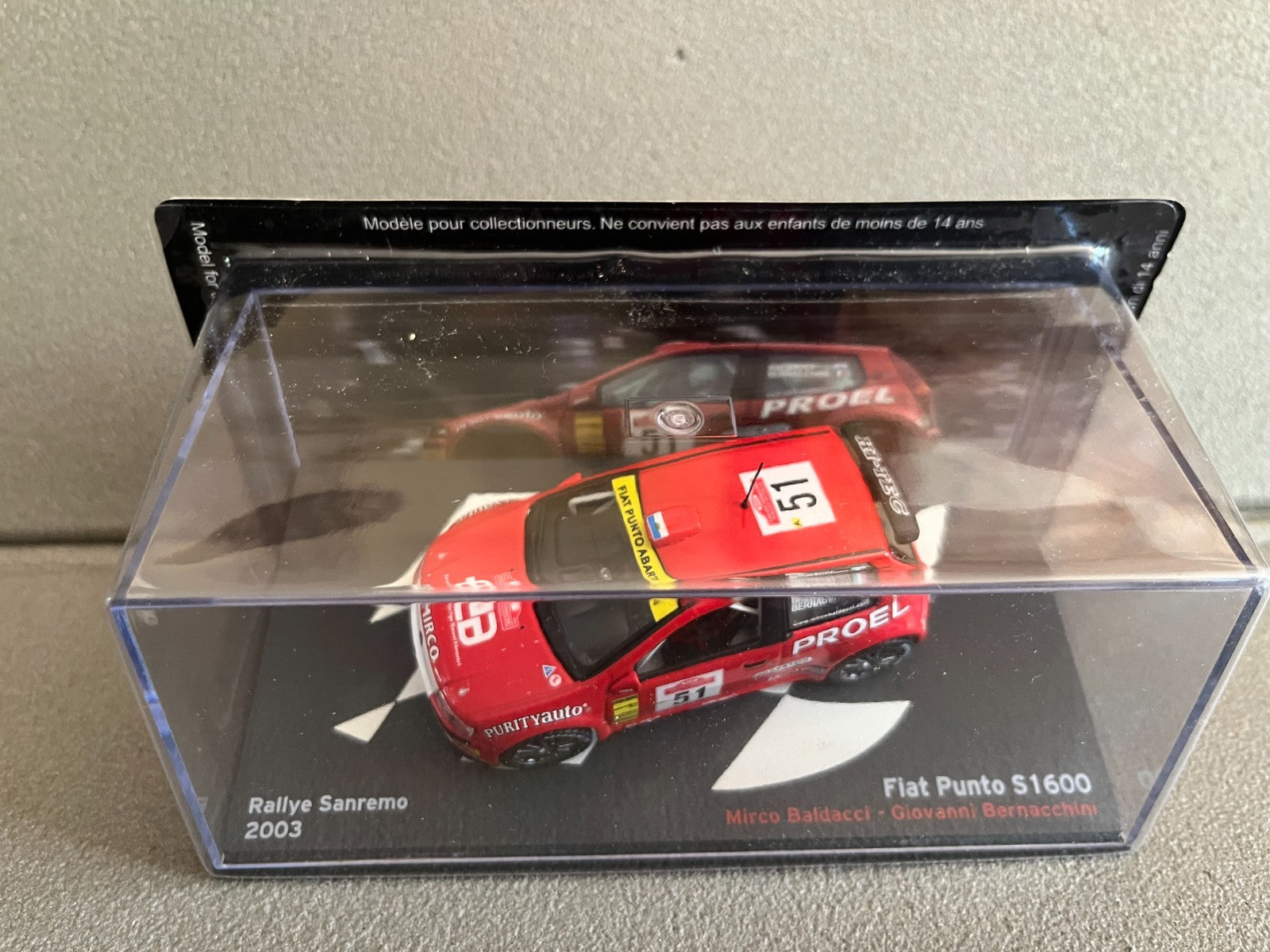 Voiture Miniature Fiat Punto S1600 Rallye Sanremo 2003 au 1/43