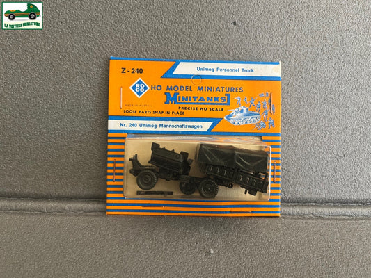 Miniature Engin Militaire Camion Z-240 Unimog Personnel  Roco Minitanks  1/87 HO