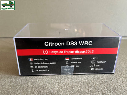 Voiture miniature Citroen DS3 Rallye France 2012 Loeb 1/43