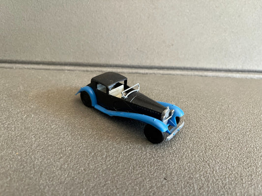 Voiture Miniature Ancien Plastique Bugatti 1930 Huilor