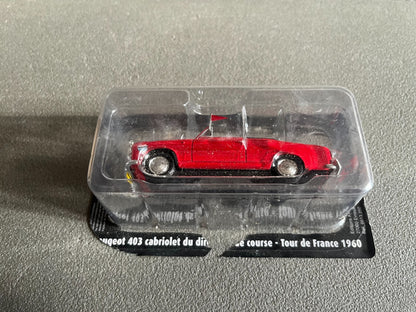 Voiture Miniature Peugeot 403 1960 Tour de France Vélo Norev au 1/43