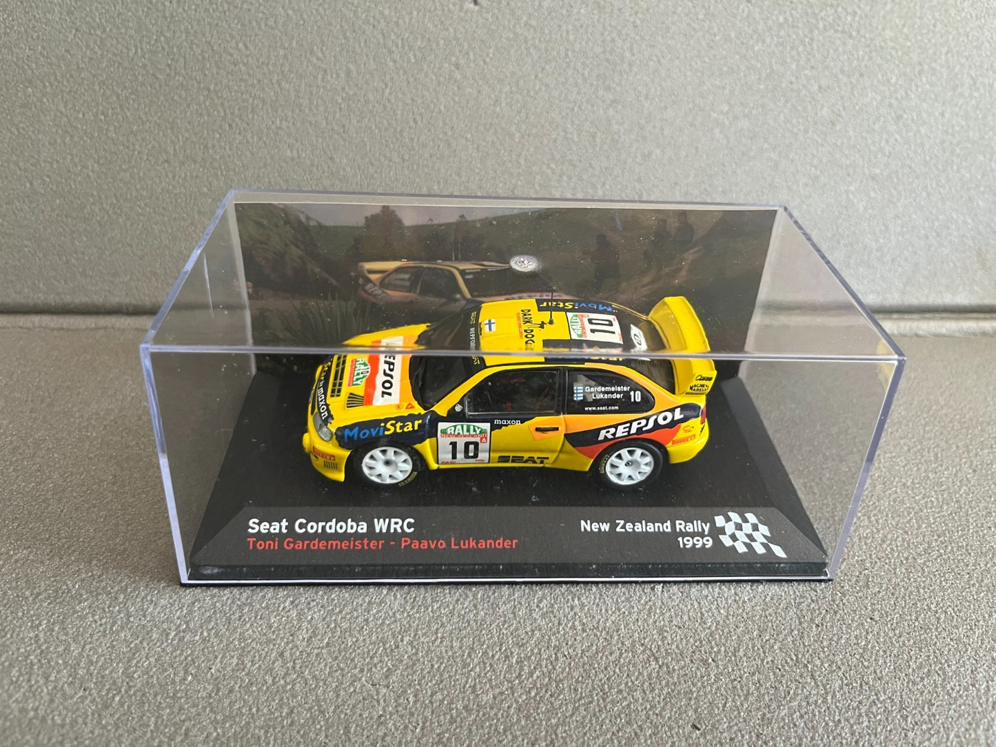 Voiture Miniature Seat Cordoba WRC Rallye New Zealand 1999 au 1/43
