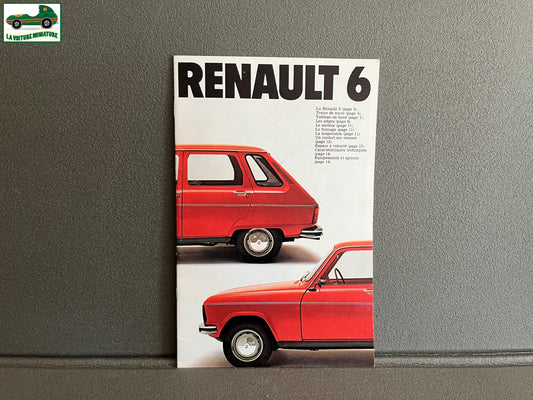 Ancien Dépliant Brochure Documentation Automobile Renault 6