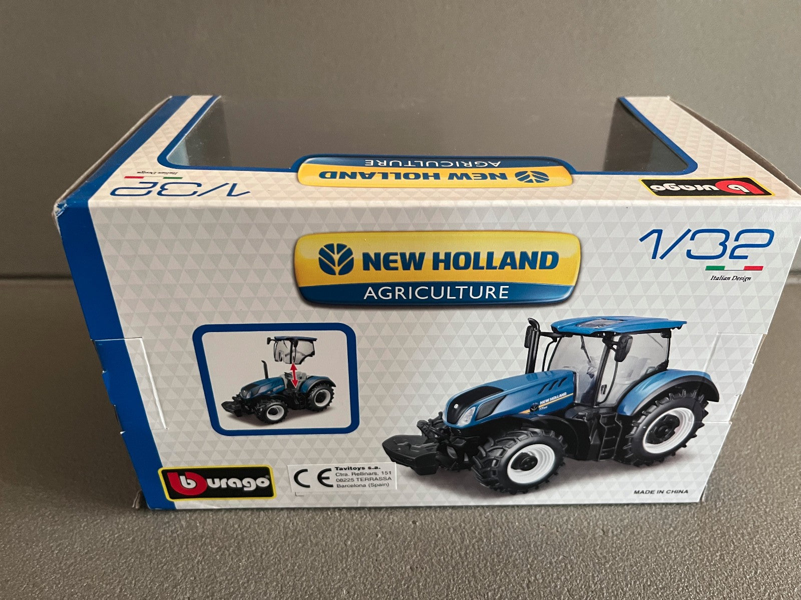 Voiture miniature Tracteur Agricole New Holland T7 315 1/32 Burago