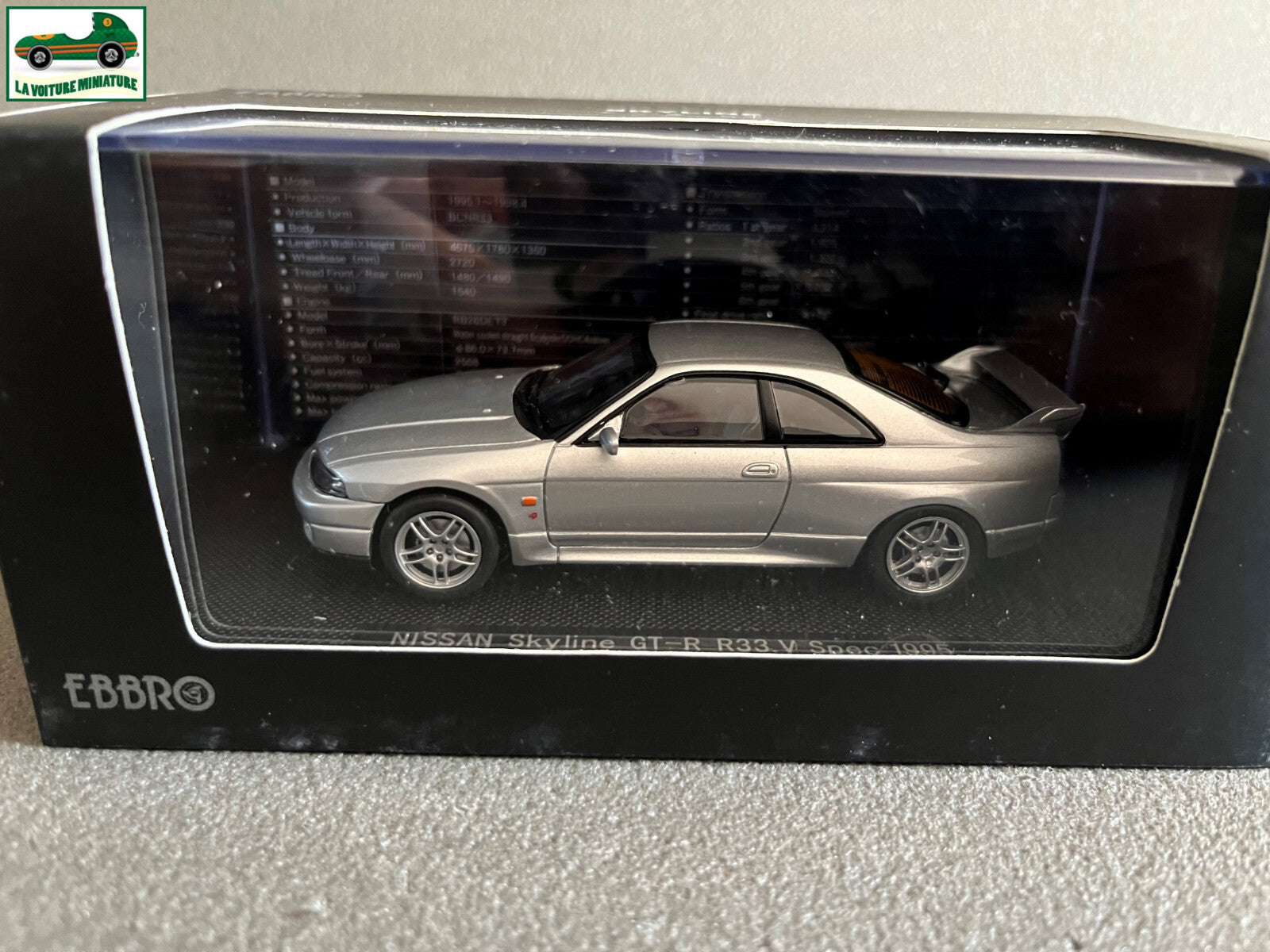 Voiture Miniature Nissan Skyline GT-R R33 V Spec 1995 Ebbro au 1/43