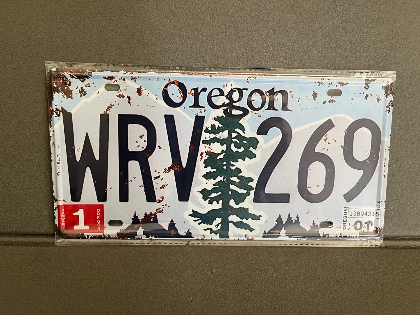 Plaque Métal Voiture Automobile Américaine Immatriculation Oregon 15 x 30 cm