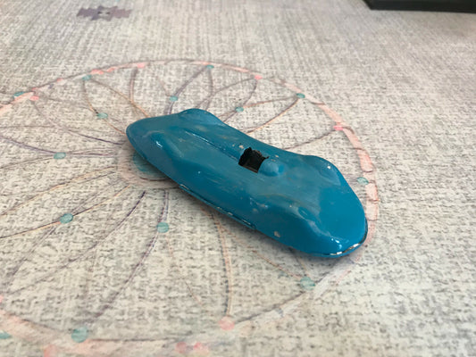 Ancienne Voiture Miniature Course Metal Tole Repeint 11,5cm  Epave