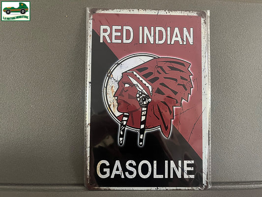 Plaque Métal Voiture Automobile Garage Huile Moteur Red Indian 20 x 30 cm