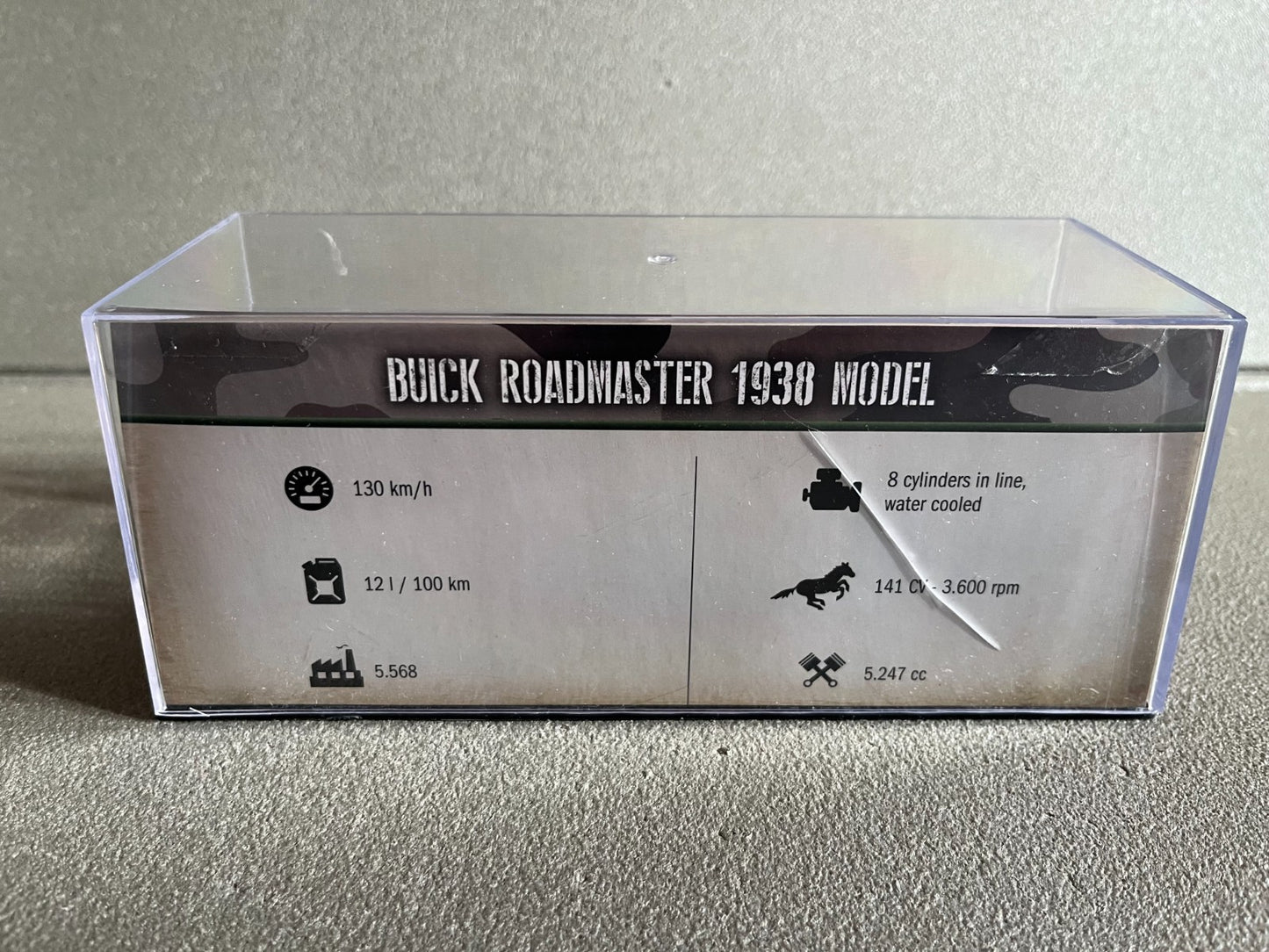 Voiture Miniature Militaire Buick Roadmaster 1938 Model US Army 1943 1/43