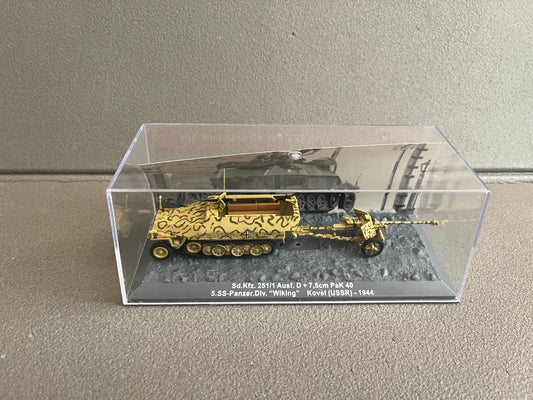 Miniature Militaire Char Tank Blindé Sd.Kfz. 251/1 + 7.5 cm Pak 40 Altaya 1/72