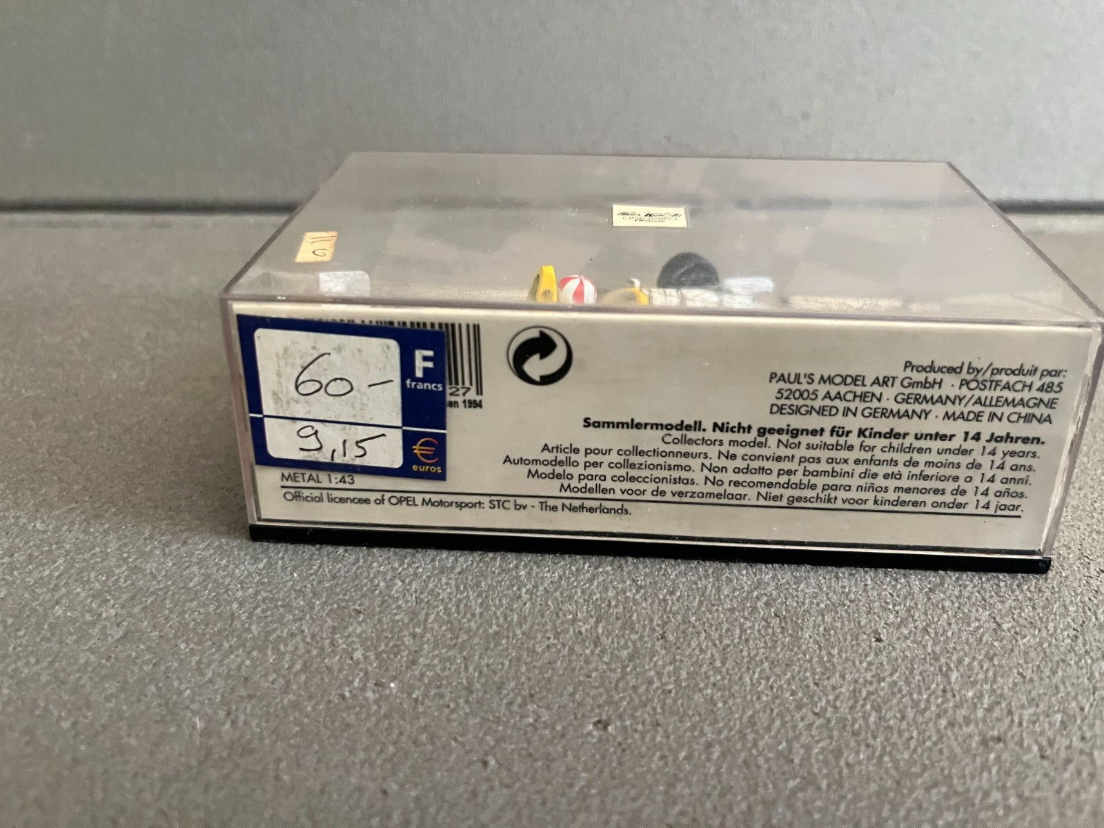 Voiture Miniature Formule 1 F1 Dallara Opel F3 Maassen Minichamps au 1/43