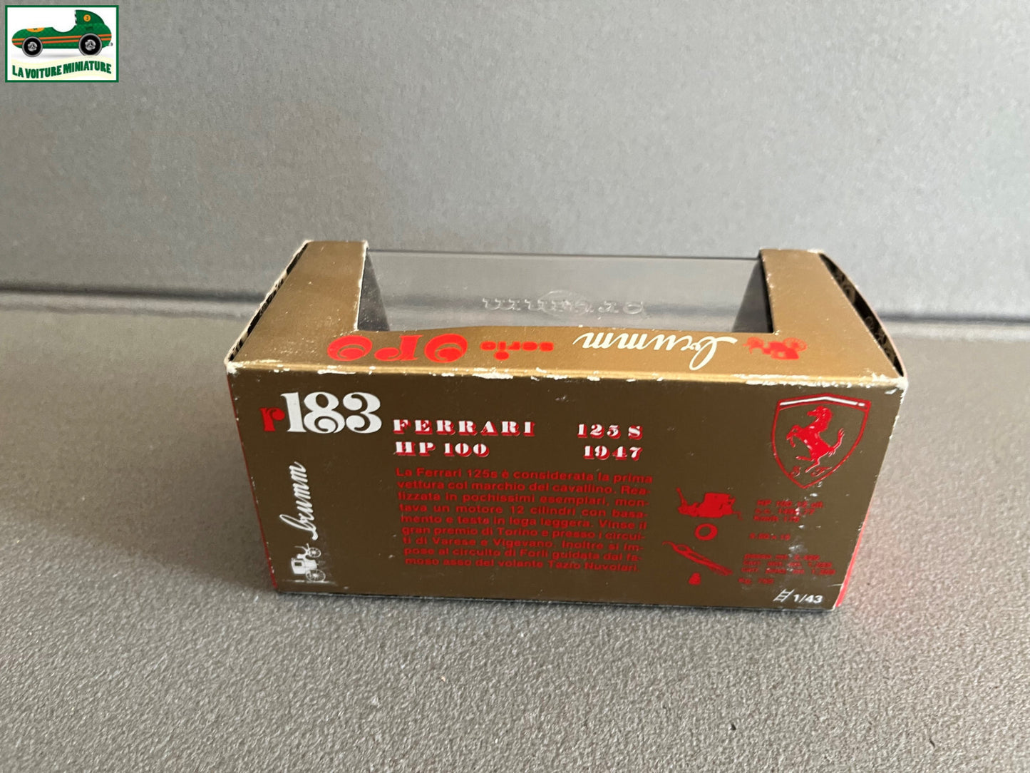 Voiture miniature Ferrari 125S Pescara 1947 Brumm au 1/43