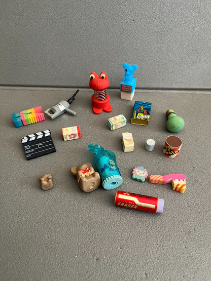 Vintage Lot de Gomme Collection 1980