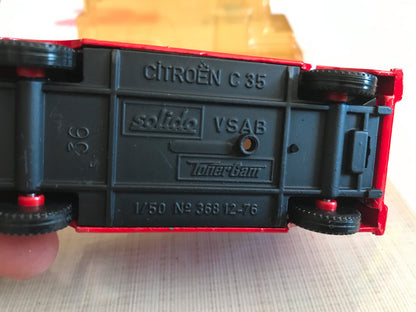 Voiture Miniature Pompiers Citroen C35 VSAB Solido au 1/50