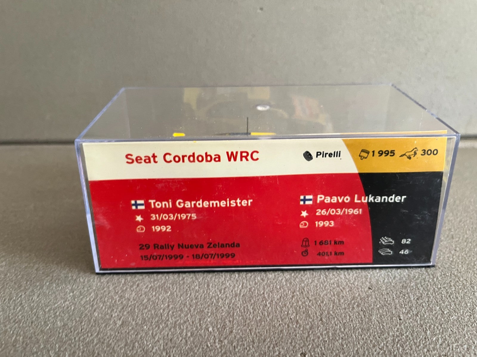 Voiture Miniature Seat Cordoba WRC Rallye New Zealand 1999 au 1/43