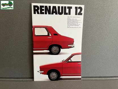 Ancien Dépliant Brochure Documentation Automobile Renault 12 Allemand