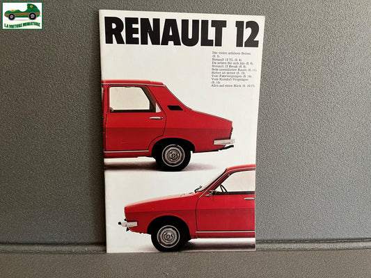 Ancien Dépliant Brochure Documentation Automobile Renault 12 Allemand