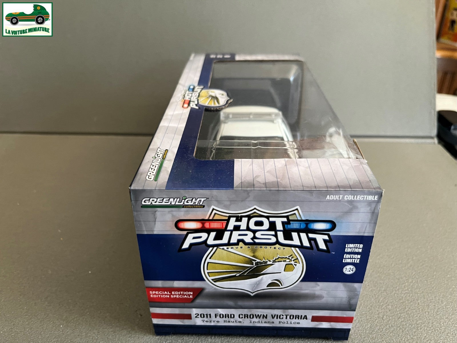 Voiture Miniature 2011 Ford Crown Victoria Police Terre Haute Greenlight au 1/24