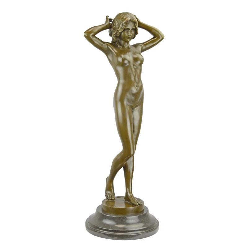 STATUE MODERNE SCULPTURE BRONZE INTITULÉE PREMIER FRISSON