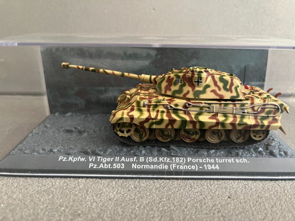 Miniature Militaire Char Tank Blindé Pz.Kpfw. VI Tiger II Porsche Altaya 1/72