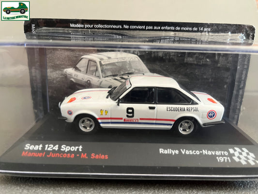 Voiture Miniature Seat 124 Sport Rallye Vasco Navarro 1971 au 1/43