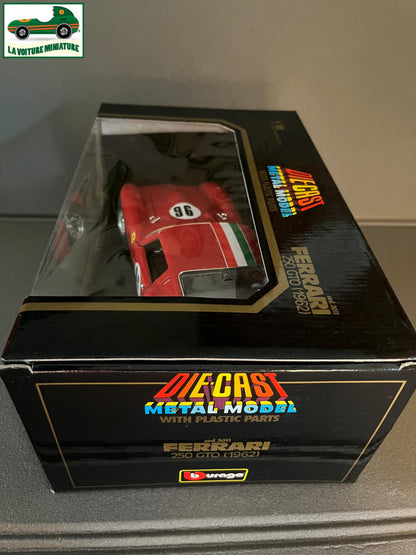 Voiture miniature Ferrari 250 GTO 1962 Burago Rallye 96 au 1/18
