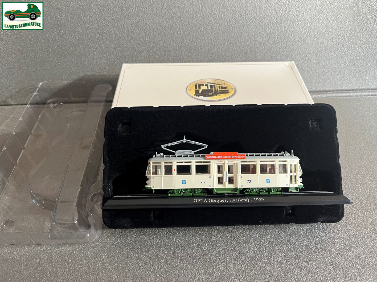 Voiture Miniature Tramway Geta 1929 Beijnes Haarlem Ixo Atlas au 1/87