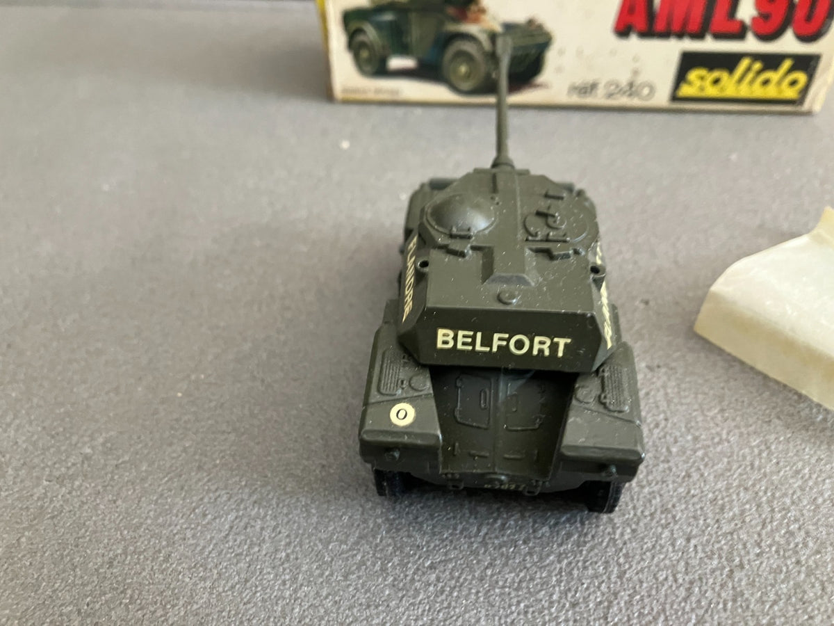 Ancienne Miniature Militaire Blindé char Panhard AML 90 240 Solido France 1/50