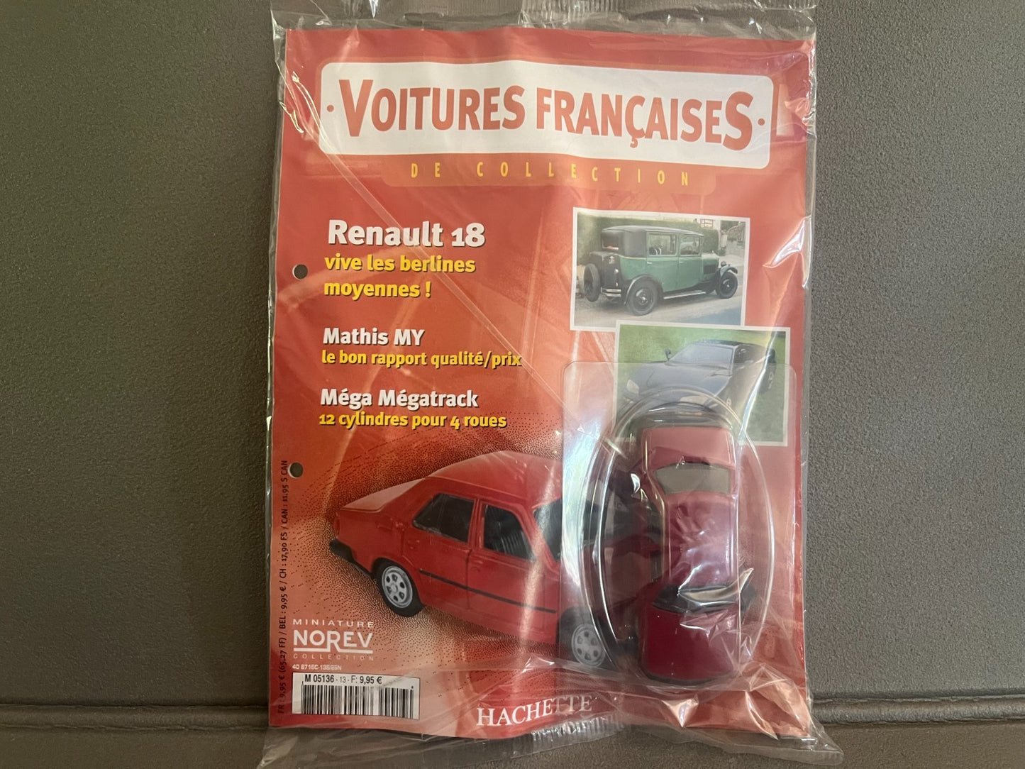 Voiture miniature Renault 18 Norev Hachette + Fascicule au 1/43