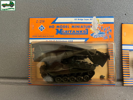 Miniature Engin Militaire Lot  2 Camion Char Roco Minitanks  1/87 HO Défauts HS