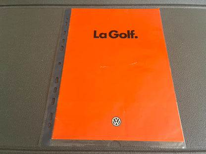 Ancien Dépliant Brochure Documentation Automobile Volkswagen La Golf