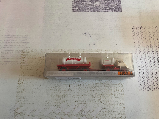 Voiture Miniature Camion Mercedes Citerne Remorque Doornkaat Brekina 1/87 HO