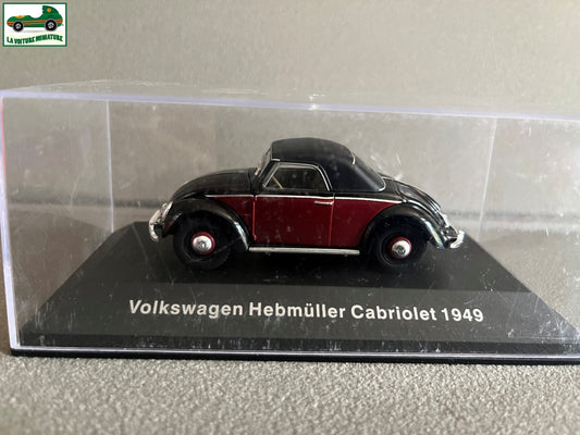Voiture miniature VW Volkswagen Hebmuller Cabriolet 1949 Coccinelle Cox au 1/43