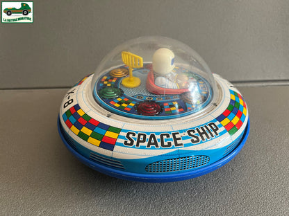 Jouet Ancien à Pile Vaisseau Spacial Space Ship X-8 TM Made in Japan Vintage