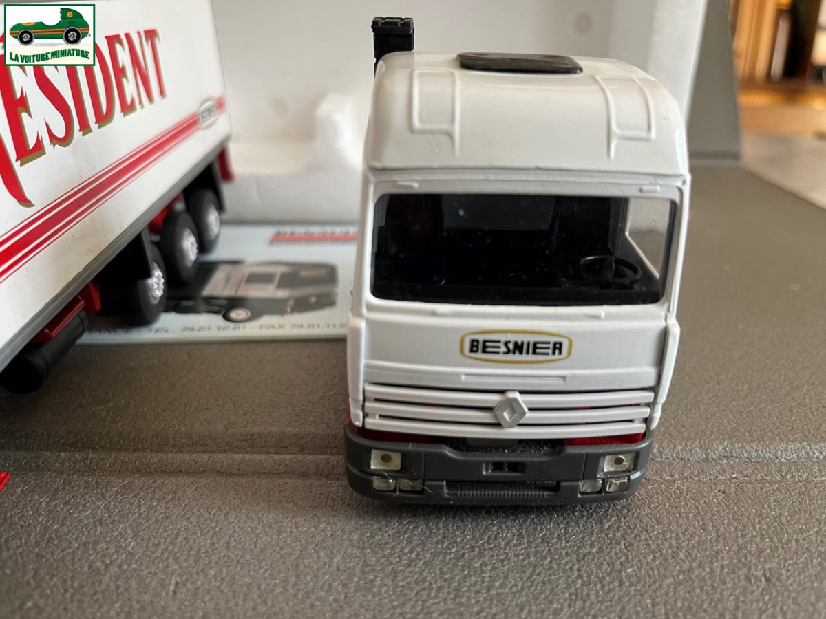Camion Semi Remorque Renault R350 Camembert Président Besnier Eligor LBS au 1/43