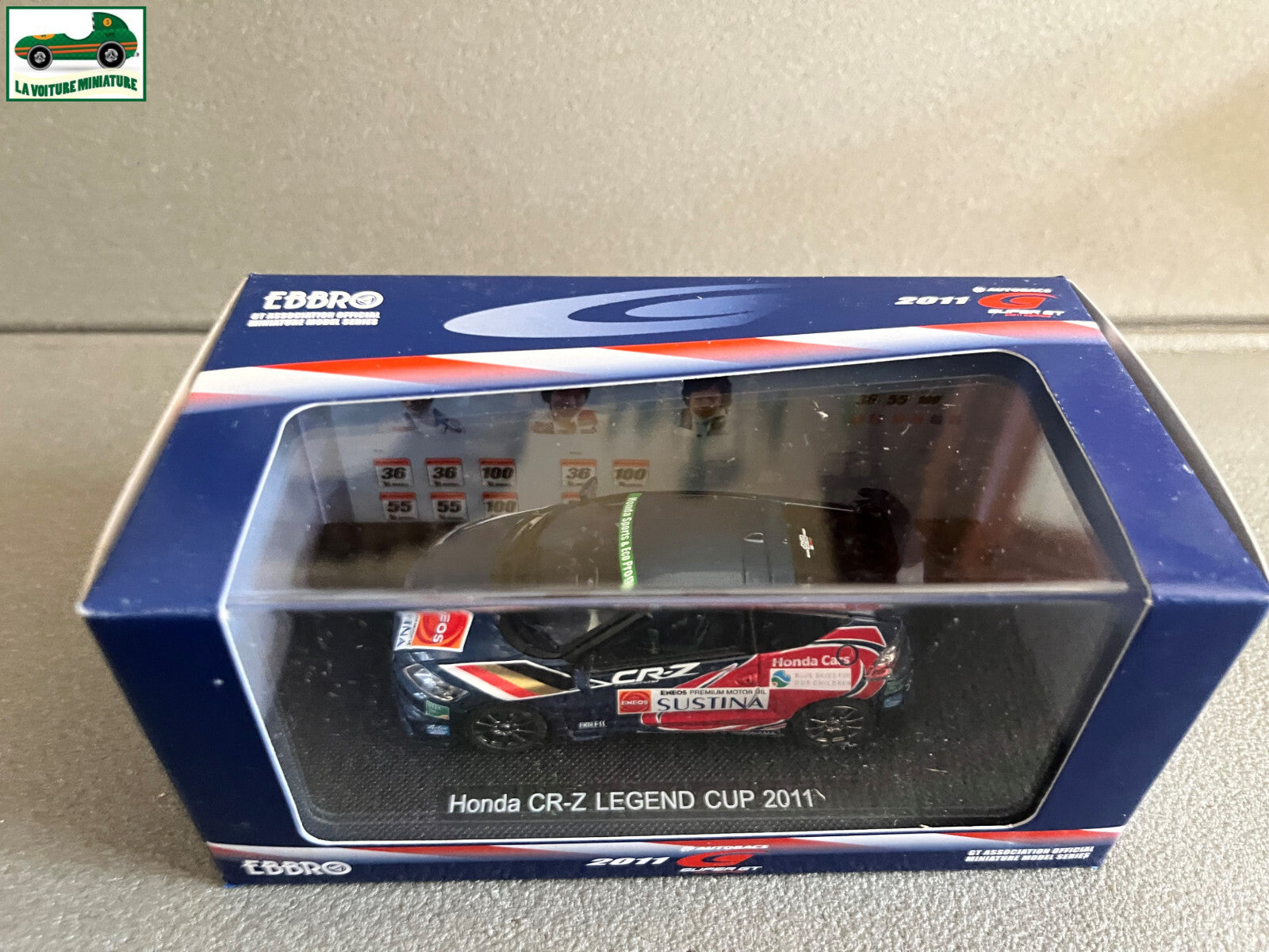 Voiture Miniature Honda CR-Z Legend Cup 2011 Ebbro au 1/43