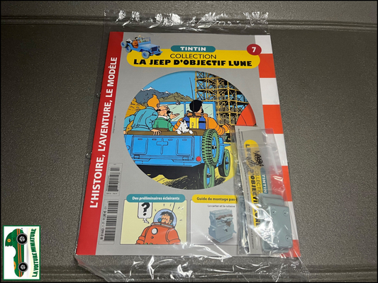 Voiture miniature Maquette Tintin Jeep D'Objectif Lune Hachette N°7 au 1/8