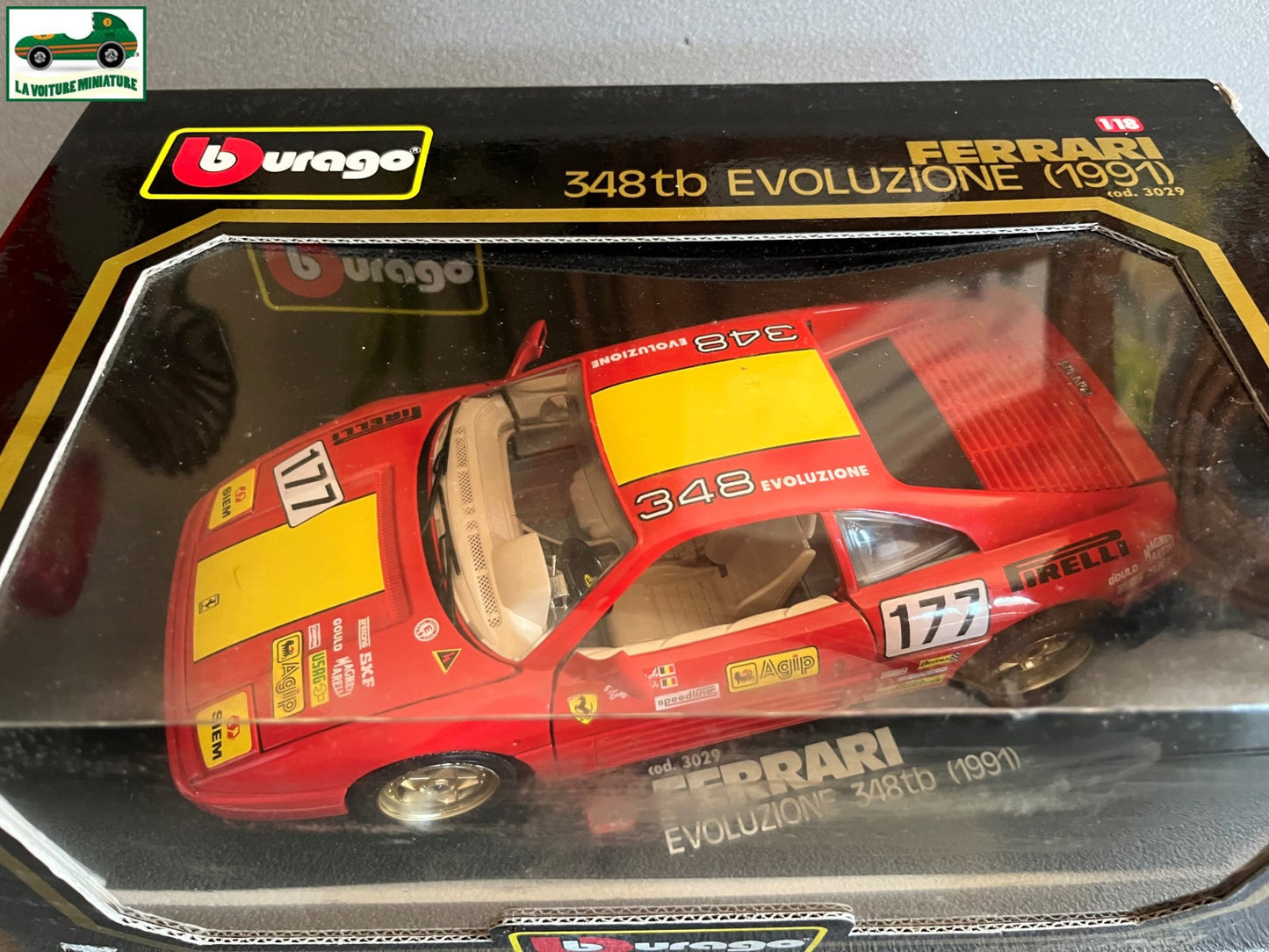 Voiture miniature Ferrari Evoluzione 348tb Burago au 1/18