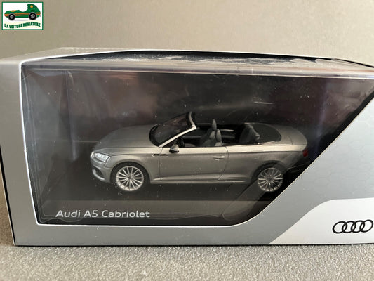 Voiture Miniature Audi A5 Cabriolet Silver Spark au 1/43