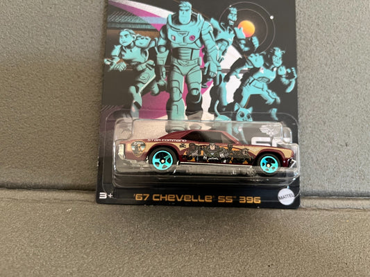 Voiture miniature Hot Wheels Classic Disney Pixar Buzz Chevelle SS 396 Toy Story