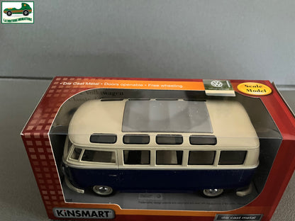 Voiture miniature Volkswagen Combi Samba Bus Kinsmart au 1/24