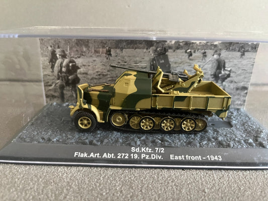 Miniature Militaire Char Tank Blindé Sd.Kfz. 7/2 Flak Art Abt 72 Altaya 1/72