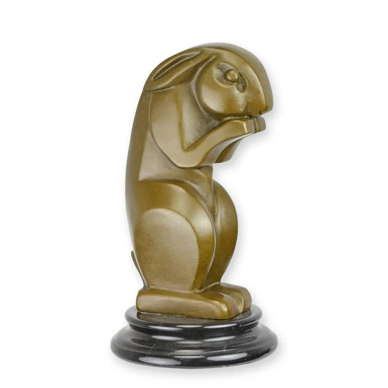 STATUE MODERNE SCULPTURE BRONZE LAPIN ART DÉCO