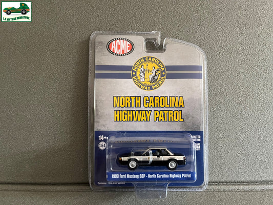 Voiture Miniature 1993 Ford Mustang SSP North Carolina Highway Patrol Acme 1/64