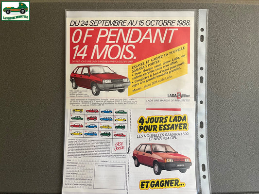 Ancien Dépliant Brochure Documentation Automobile Lada Poch Tarif 1988