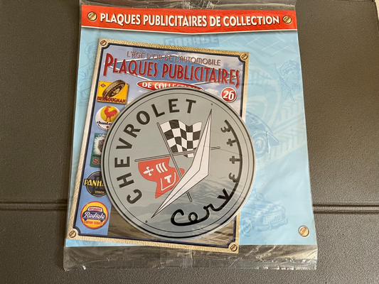 Plaque Métal Voiture Automobile Publicitaire Collection Chevrolet Corvette