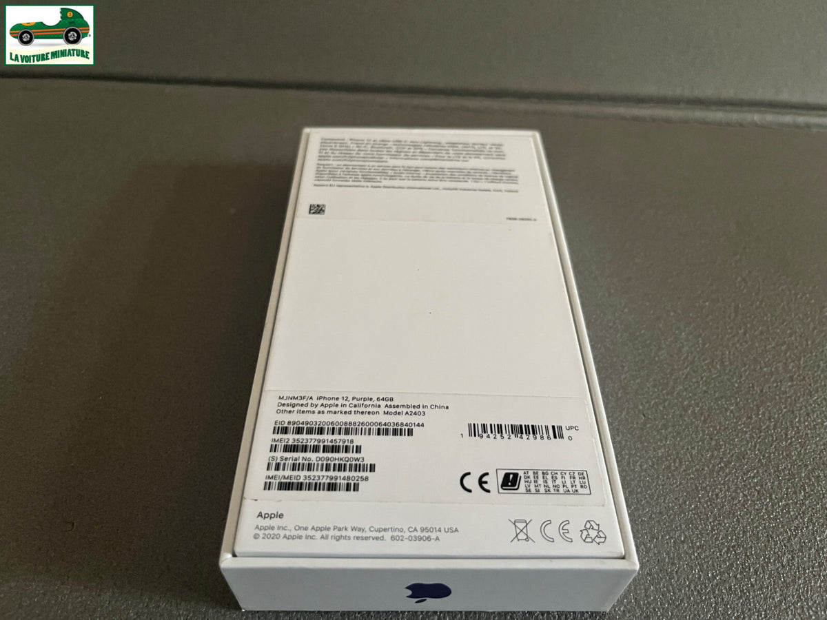 Boite Vide Apple Iphone 12 Purple 64GB Occasion 2020 Empty Box