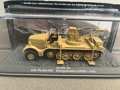 Miniature Militaire Char Tank Blindé Sd.Kfz. 9/1 sch. Pz.Abt.502 Altaya 1/72