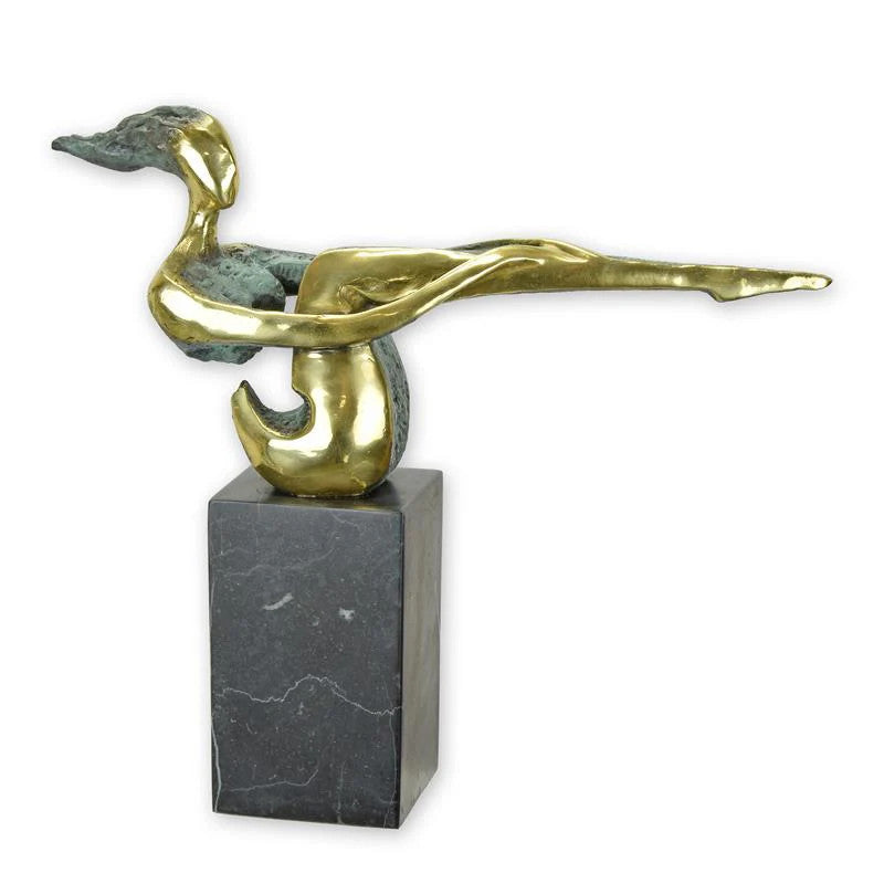 STATUE MODERNE SCULPTURE BRONZE EROTIQUE EROTIQUE FÉMININ